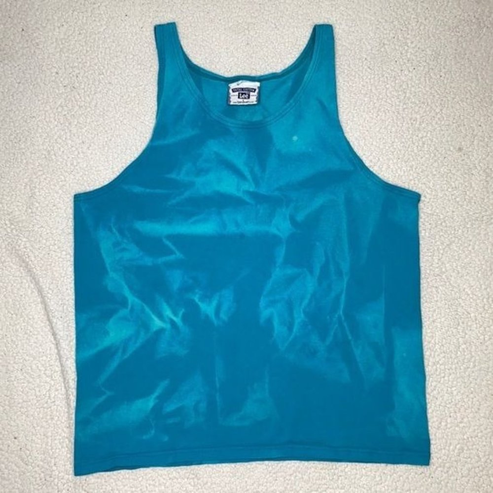 Vintage Lee Bleached Blank Tank Top: Size Large